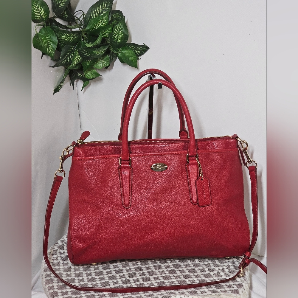 EUC Coach Morgan Satchel Pebble leather Shoulder/Crossbody bag) - Picture 9 of 14
